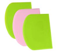 SURDOCA Tarocco Per Impasti Pasta Pizza - 3P 4.7x3.7" Anti Scivolo Spigolo Vivo & Angoli Flessibile in Plastica Tagliapasta, Raschietto Taglia Torte Pane Verdure - Set di Utensili per Modellare