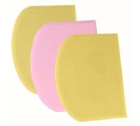SURDOCA Tarocco Per Impasti Pasta Pizza - 3P 4.7x3.7" Anti Scivolo Spigolo Vivo & Angoli Flessibile in Plastica Tagliapasta, Raschietto Taglia Torte Pane Verdure - Set di Utensili per Modellare