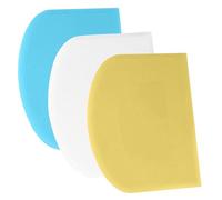 SURDOCA Tarocco Per Impasti Pasta Pizza - 3P 4.7x3.7" Anti Scivolo Spigolo Vivo & Angoli Flessibile in Plastica Tagliapasta, Raschietto Taglia Torte Pane Verdure - Set di Utensili per Modellare