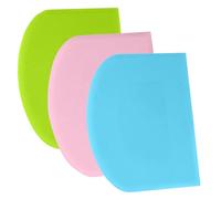 SURDOCA Tarocco Per Impasti Pasta Pizza - 3P 5.9x4.3" Anti Scivolo Spigolo Vivo & Angoli Flessibile in Plastica Tagliapasta, Raschietto Taglia Torte Pane Verdure - Set di Utensili per Modellare