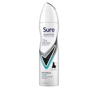 Sure Invisible Aqua Nonstop Protection deodorante spray che protegge da macchie bianche e macchie gialle Anti-traspirante Deodorante aerosol 72h protezione contro sudore e odori 6 x 150 ml