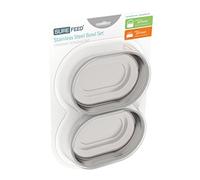 Sure Petcare SureFeed - Set di ciotole in acciaio inox, compatibili con Sure Petcare SureFeed Microchip Alimentatore per animali domestici, SureFeed Microchip Pet Feeder Connect and Sealed Pet Bowl,