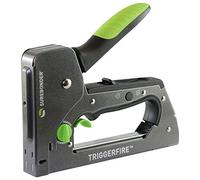 Surebonder TRIGGERFIRE - Pistola per graffette a corona stretta resistente con modalità grilletto, per tappezzeria, fai da te, legno, utilizza graffette tipo Surebonder #4 o Arrow T50 - Solo strumento