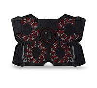 SureFire Base di raffreddamento per laptop da gaming Bora - Cooling pad per notebook 12"-17" - Ventola esterna per computer fino a 1200 giri/min - max 26dBA - rosso I powered by Verbatim