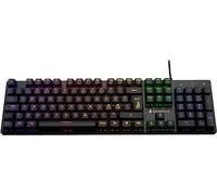 Surefire Kingpin M2 - Tastiera meccanica da gaming nordica, tastiera multimediale da gioco Full Size, tastiera RGB con illuminazione, 100% tasti anti-ghosting, layout scandinavo QWERTY