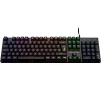Surefire Kingpin M2 - Tastiera meccanica da gioco tedesca, tastiera multimediale da gioco Full Size, tastiera RGB con illuminazione, 100% tasti anti-ghosting, layout tedesco QWERTZ
