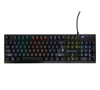 Surefire Kingpin X2 Gaming Tastiera Inglese US Gaming Multimedia Keyboard con Illuminazione, Tastiera RGB con Pannello frontale in alluminio, 25 tasti anti-ghosting, layout americano QWERTY