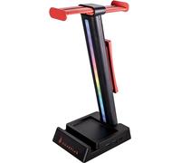 Surefire Vinson N2 - Supporto multifunzione per cuffie da gioco, con illuminazione RGB e hub USB (USB-A + USB-C + 3,5 mm audio), supporto da 28 cm