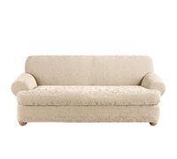 SureFit - Fodera elasticizzata in jacquard damascato, 2 pezzi, motivo: fungo, Ostrica., Sofa