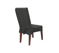 SureFit Fodera per sedia da sala da pranzo, 100% cotone, lavabile in lavatrice, colore antracite