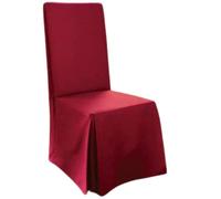 Surefit SF33880 - Fodera per sedia da pranzo lunga, in cotone, altezza fino a 106 cm, lavabile in lavatrice, 100% cotone, colore bordeaux, 61 x 61 x 106 cm