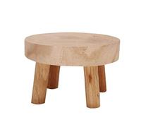 SUREH Supporto per piante in vaso in legno piccolo rotondo vaso da fiori rack per interni ed esterni in legno mini sgabello piante espositore arredamento rustico