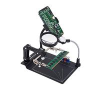 SUREKYA Supporto per saldatore con morsetto a LED per aiutare a fissare la lente d'ingrandimento, con clip a coccodrillo, strumento di riparazione per mani benefica
