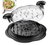 SURETIVIAN Trituratore per pollo, grande, con spazzola e forchetta; tritacarne visibile, striscia antiscivolo, manico ergonomico, senza BPA, adatto per carne di maiale e pollo (nero)
