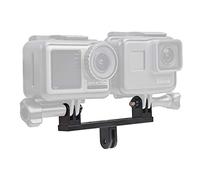 SUREWO - Adattatore doppio in alluminio compatibile con GoPro Hero 13 12 11 10 9 8 7 6 5 Black, DJI Omso Action 5 Pro/4/3/2,APEMAN/AKASO e altri