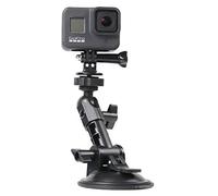 SUREWO Potente supporto per fotocamera a ventosa per auto con adattatore per treppiede e supporto per telefono compatibile con Go Pro Hero 13/12/11/10/9/8/7/6/5 Black e Altro