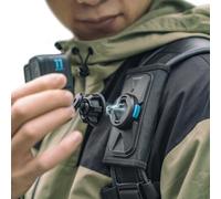 SUREWO Supporto magnetico a sgancio rapido per zaino, supporto a tracolla a 360° con gancio universale a J compatibile con GoPro Hero 13/12/11/10/9/8/7/(2018)/6 nero, DJI Osmo Action 5 Pro/4/3 e altri