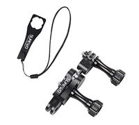 SUREWO Supporto per braccio di estensione a doppia rotazione compatibile con Go pro Hero 13 12 11 10 9 8 7 6 5 Black, DJI Osmo Action 5 Pro/4/3/2, AKASO, Camppark e altro