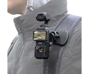 SUREWO Supporto per zaino con rotazione a 360°, montaggio a clip rapido con telaio espandibile compatibile con DJI Osmo Pocket 3
