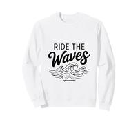 Surf Beach Graphic Surfer Gift Coastal Surfing Lover Felpa