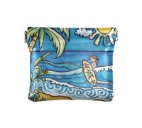 Surf Carino Blu Mare Moda Donna In Pelle Borse Della Moneta Sacchetti Fancy Card Cases Money Organizers per gli Uomini Donne Viaggio Bolsa pequena para monedas