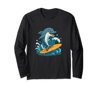 Surf Dolphin Wave Ride Maglia a Manica