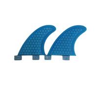 Surf Double Tabs Tavola da surf Fin GL Honeycomb Fiberglass 2 pezzi for set nel,Compatibilità Universale(White)