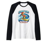 Surf Kid Like A Regular Kid Only Cooler Divertente Surfing Surfer Maglia con Maniche Raglan