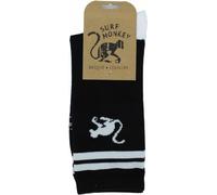 Surf Monkey Calzini sportivi Uomo e Donna - Mid High - Taglie 37-41 | 42-46, Nero , S/M