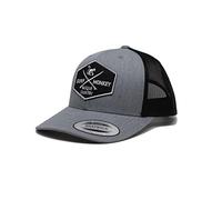 SURF MONKEY - Cappello tipo Trucker 6p, visiera curva, regolabile, profilo basso, blu / nero, Taglia unica