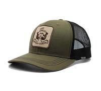 Surf Monkey Cappello Trucker riciclato, taglia unica, design 6 P, Oliva., Taglia Unica