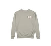 Surf Monkey Felpa con scollo rotondo patch, Mountain Dust, XL