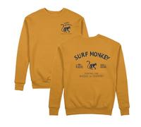 Surf Monkey Felpa organica con scollo rotondo Save The Oceans, Curcuma, M