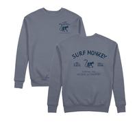 Surf Monkey Felpa organica con scollo rotondo Save The Oceans, L