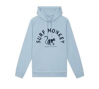 Surf Monkey Hoodie - Felpa ecologica con cappuccio da uomo/donna in cotone biologico Gots, blu, M