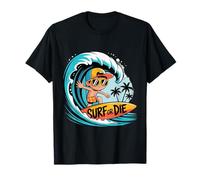 Surf or Die - Cool Cartoon Beach Vibes Tee Fun Maglietta