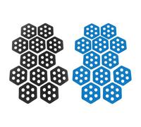 Surf Pad Deck Grip Non slip tappetino, cuscinetti di trazione per surf esagono, materassino anti-slittamento Surf-Pad Premium Professional Deck Grip, 12x13,5 cm, installazione a bucce