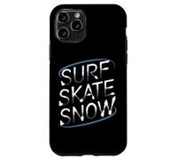 Surf Skate Snow - Boarder’s Word Graphic Tee Custodia per iPhone 11 Pro