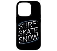 Surf Skate Snow - Boarder’s Word Graphic Tee Custodia per iPhone 14 Pro