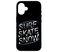 Surf Skate Snow - Boarder’s Word Graphic Tee Custodia per iPhone 16