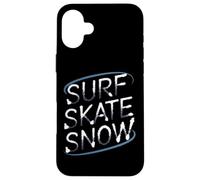 Surf Skate Snow - Boarder’s Word Graphic Tee Custodia per iPhone 16 Plus