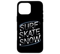 Surf Skate Snow - Boarder’s Word Graphic Tee Custodia per iPhone 16 Pro Max