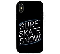 Surf Skate Snow - Boarder’s Word Graphic Tee Custodia per iPhone X/XS