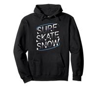 Surf Skate Snow - Boarder’s Word Graphic Tee Felpa con Cappuccio