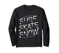 Surf Skate Snow - Boarder’s Word Graphic Tee Maglia a Manica