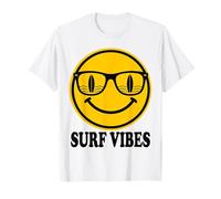 Surf Smile Occhiali da Sole Surf Vibes Beach Summer Happy Face Maglietta
