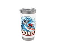 Surf Surfer Tavola da Surf Retro Cool Atleta Lesioni Ferite Bicchiere termico in acciaio inox doppia parete