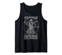 Surf Surfer Vintage Vitruviano Uomo Leonardo Da Vinci Surf Canotta