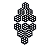 Surf Traction Pad -Hexagon Deck Pads,12 Pieces Non Slip EVA Deck Pads Anti Skid Surfboard Front Traction Pad with Adhesive Universal DIY Surfboards Tractions for Surfing Water Sports
