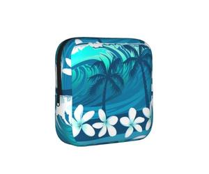 Surf tropicale blu tra le palme, Borsa porta assorbenti, borse per il ciclo, borse per tamponi per donne e ragazze adolescenti